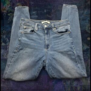 GARAGE denim high waisted skinny ripped jeans